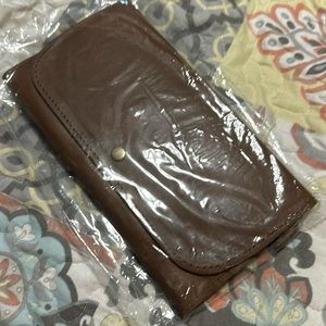 ABLE leather wristlet